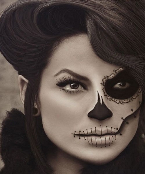 Страшный макияж на Хэллоуин Руденко Мелитополь (11)